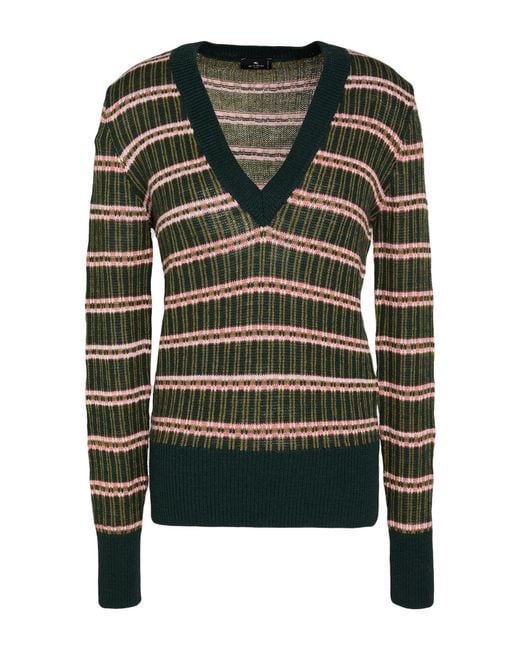 Etro Green Sweater Wool, Acrylic