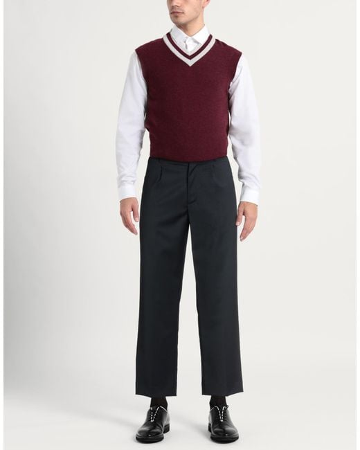 Amaranto Blue Midnight Pants Polyester, Virgin Wool, Elastane, Viscose for men