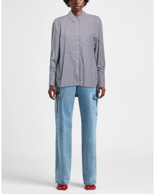 Ines De La Fressange Paris Blue Shirt Cotton