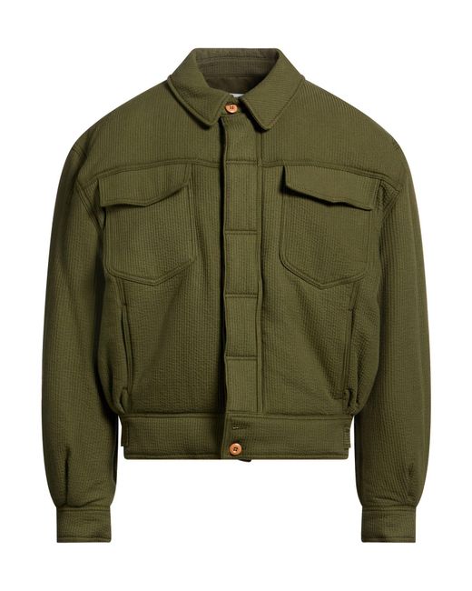 Moschino Green Couture Jacket Cotton for men