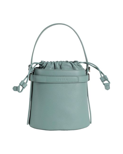 Furla Blue Giove Mini Bucket Bag -- Sage Shoulder Bag Leather