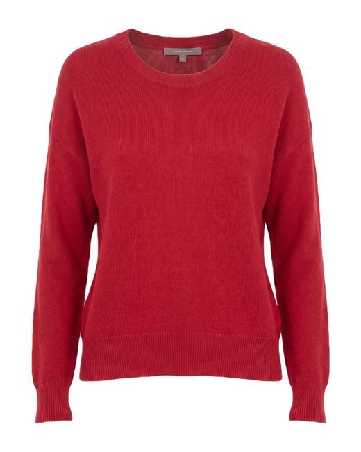 White Wise Red Sweater Nylon, Polyester, Viscose, Wool