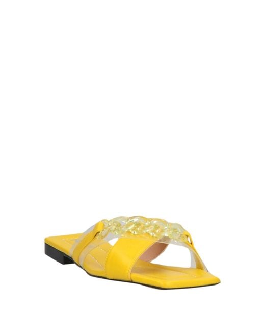 Pollini Yellow Sandals