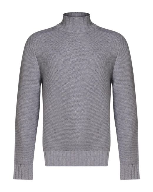 Alpha Studio Gray Turtleneck for men