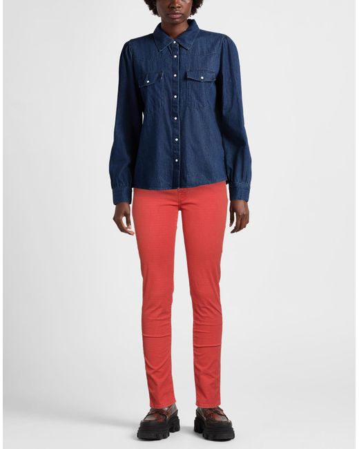 Jacob Cohen Red Pants Cotton, Elastane