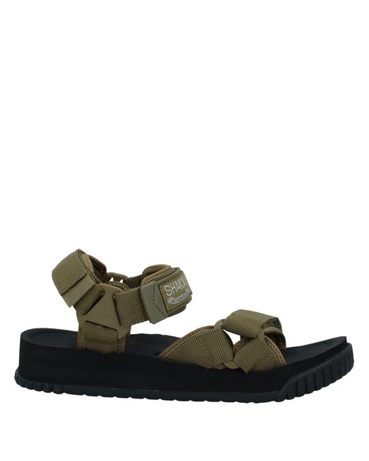 Shaka Green Military Sandals Textile Fibers