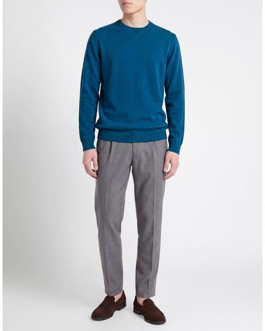 Daniele Fiesoli Blue Sweater Wool, Cashmere for men
