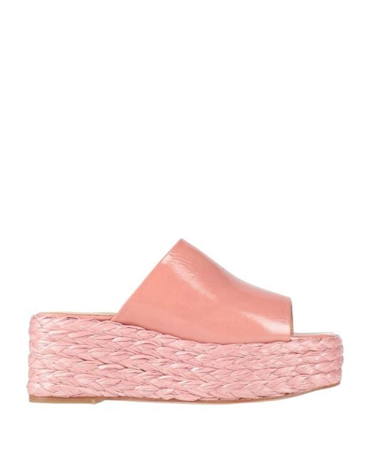 Paloma Barceló Pink Antique Rose Sandals Leather