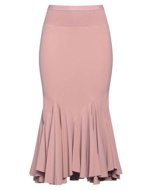 Gonna Midi di Rick Owens in Pink