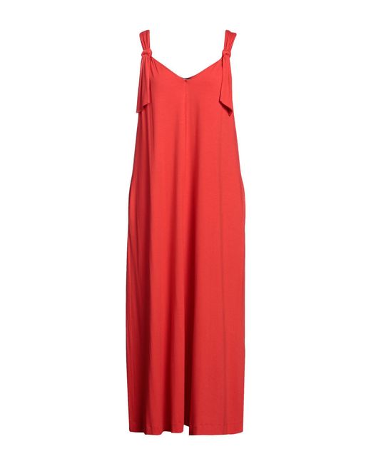 Clips Red Midi Dress