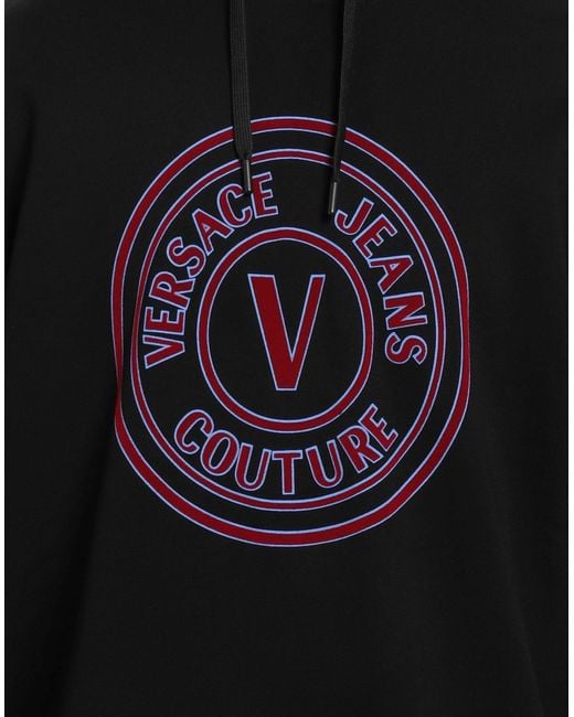 Versace Jeans Couture Black Sweatshirt Cotton, Elastane for men