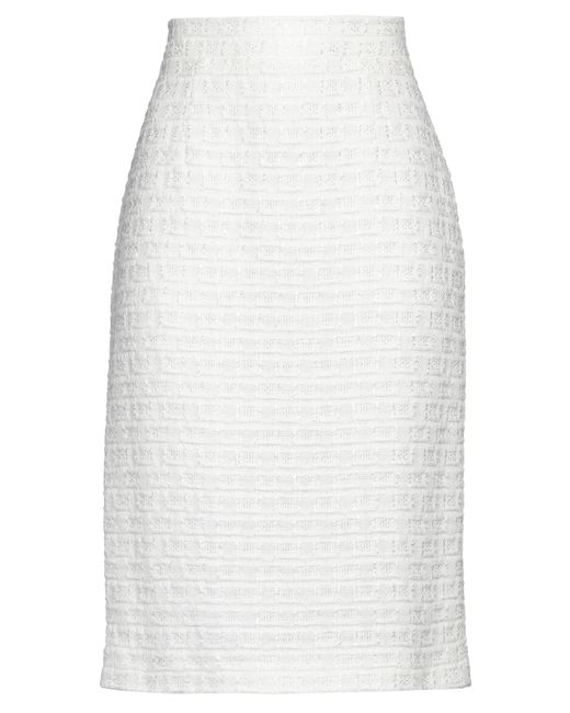 Alberta Ferretti White Midi Skirt