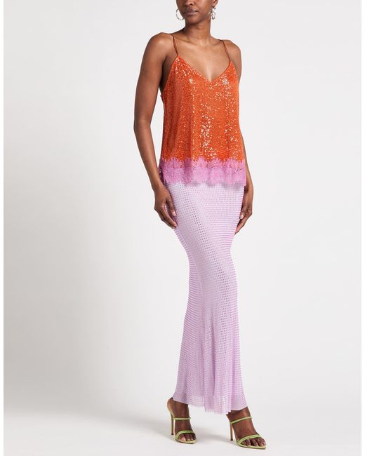 Self-Portrait Purple Maxi Skirt