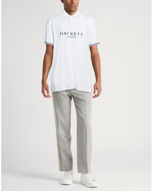 Polo Hackett de hombre de color White