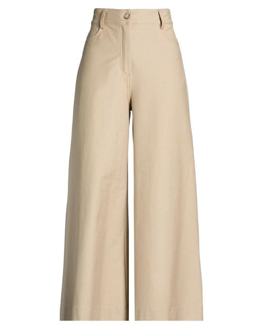 Max Mara Natural Mm By Pants Cotton, Polyester, Elastane