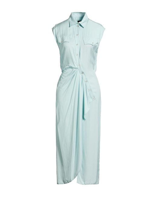 Pinko Blue Maxi Dress Viscose