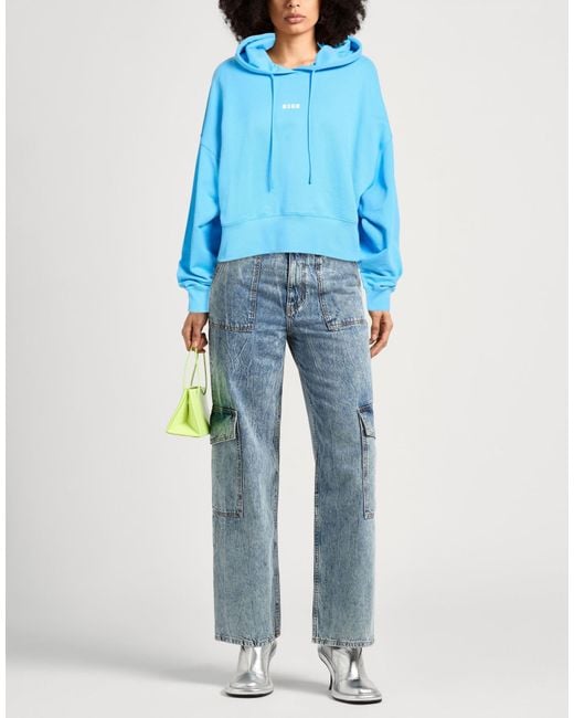 MSGM Blue Sweatshirt Cotton