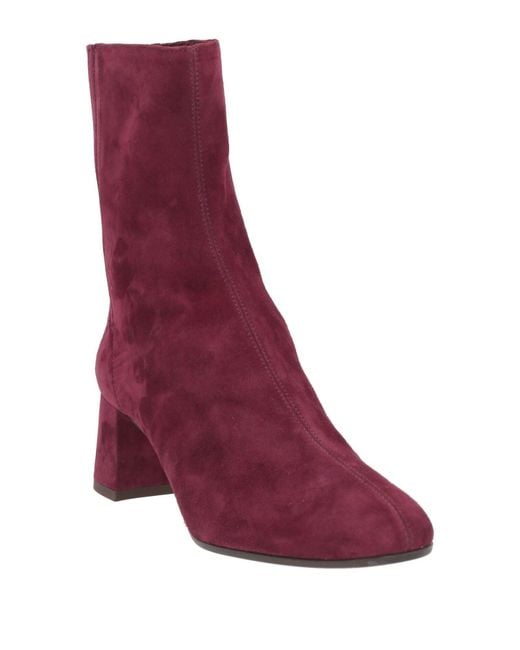 Aquazzura Purple Ankle Boots Leather