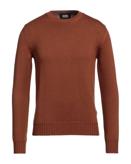 Pullover Alpha Studio de hombre de color Brown