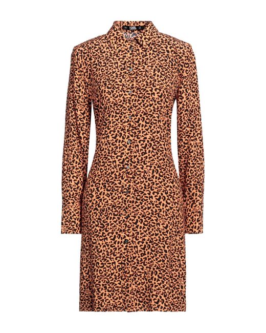 Karl Lagerfeld Brown Mini Dress
