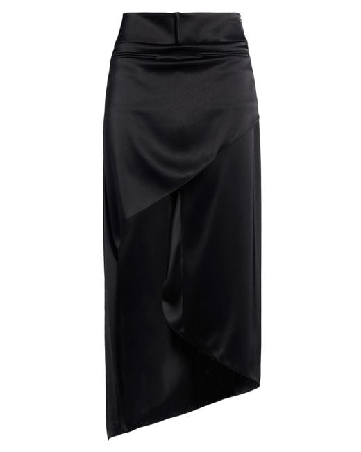 Courreges Black Midi Skirt Triacetate, Polyester