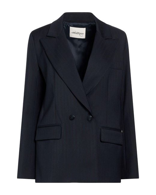 Ottod'Ame Blue Blazer Polyester, Wool, Elastane