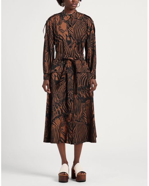 Weekend by Maxmara Brown Midi-Kleid