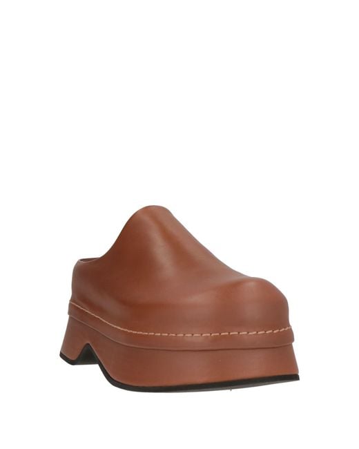McQueen Brown Mules & Clogs