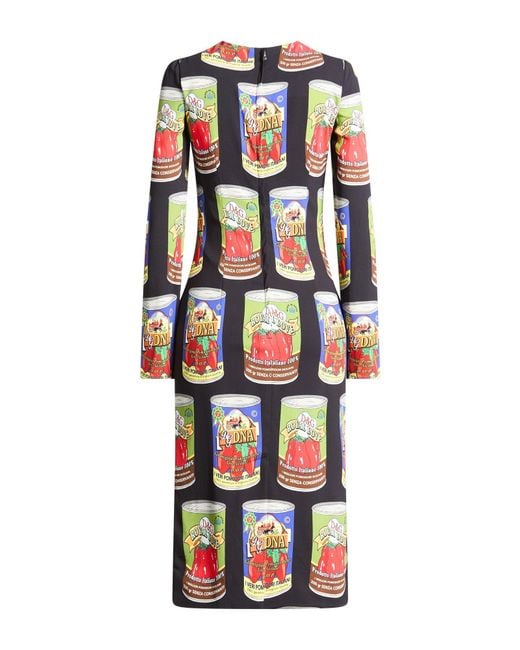 Dolce & Gabbana Black Midi Dress Viscose, Elastane