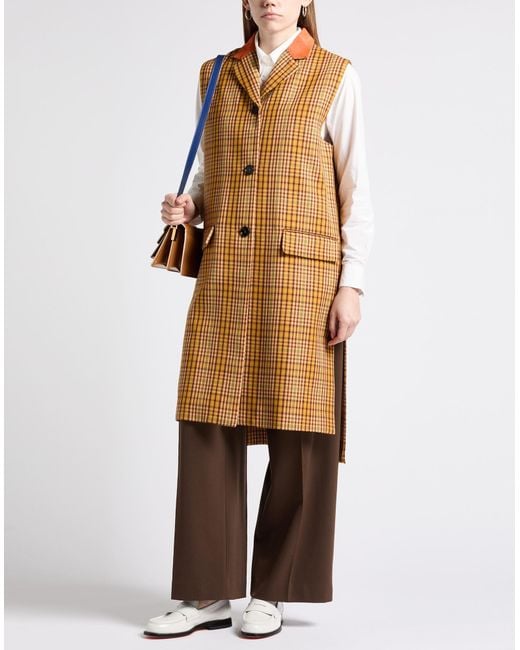 Marni Natural Coat Virgin Wool, Lambskin