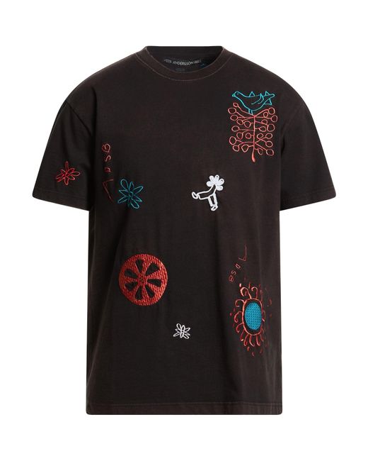 ANDERSSON BELL Black Dark T-Shirt Cotton for men