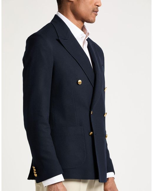 Brian Dales Blue Blazer Cotton, Wool, Elastane for men