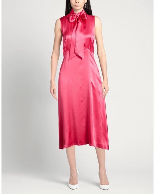 Really Wild Clothing Pink Midi Dress Silk