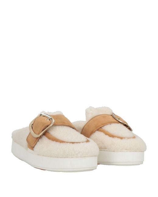Santoni White Mules & Clogs