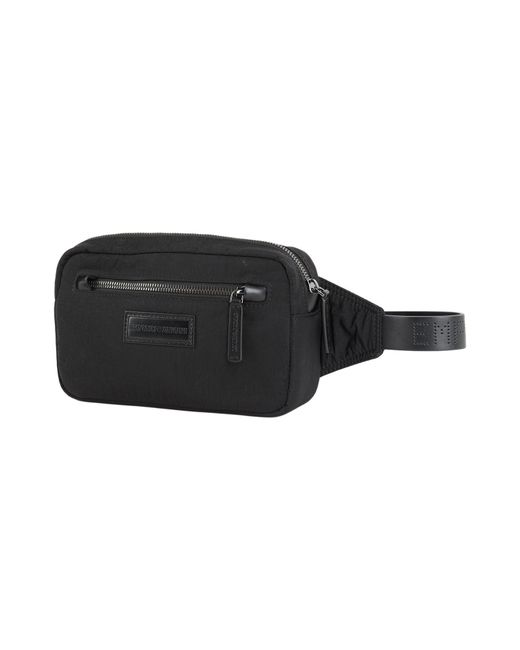 Emporio Armani Black Belt Bags for men