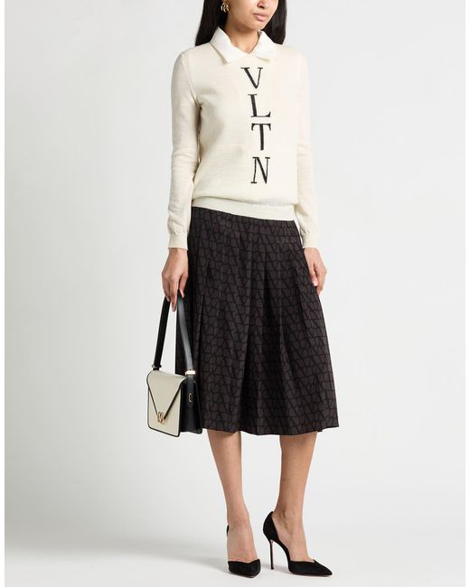 Valentino Garavani Black Midi Skirt