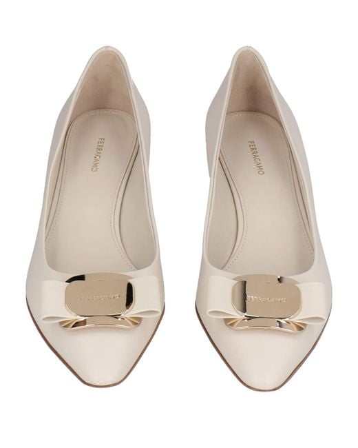 Ferragamo Natural Pumps Lambskin