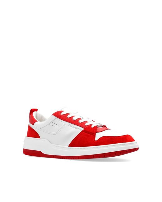 Femmes Sneaker Avec Détails En Relief Rouge Taille Ferragamo pour homme en coloris Red