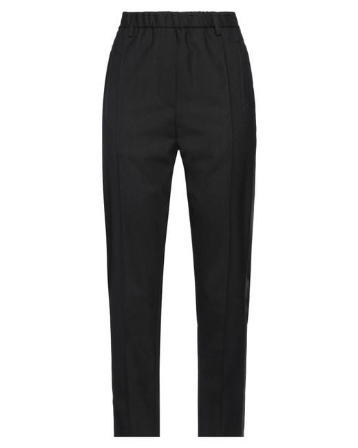 Tela Black Pants Polyester, Virgin Wool, Elastane