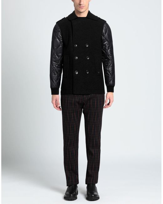Daniele Alessandrini Black Coat for men