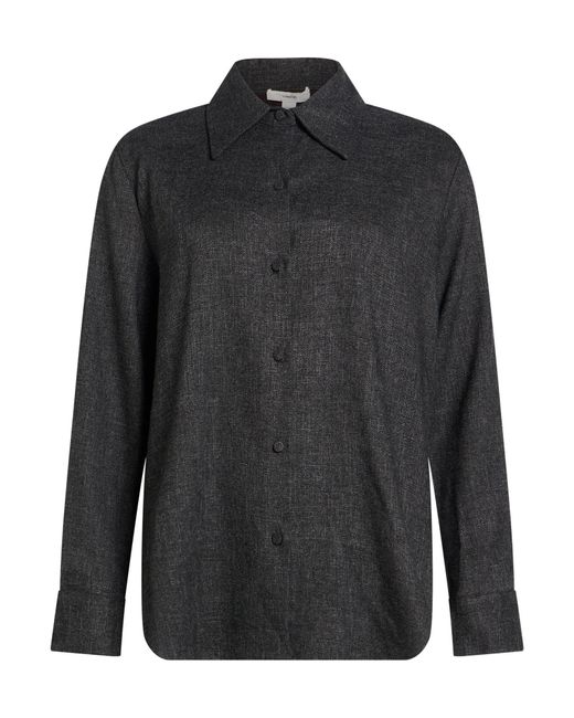 Vince Black Shirt Viscose, Linen, Wool, Elastane
