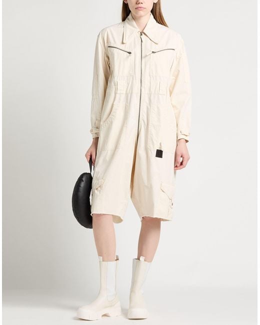 Maison Margiela Natural Playsuit Cotton, Cow Leather