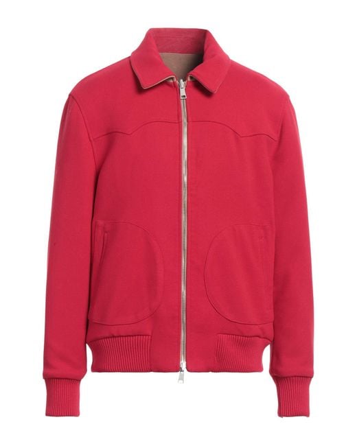 Roberto Collina Red Jacket Polyester, Viscose, Elastane for men
