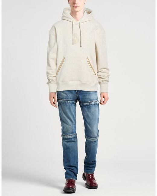McQueen White Sweatshirt Viscose, Polyester for men
