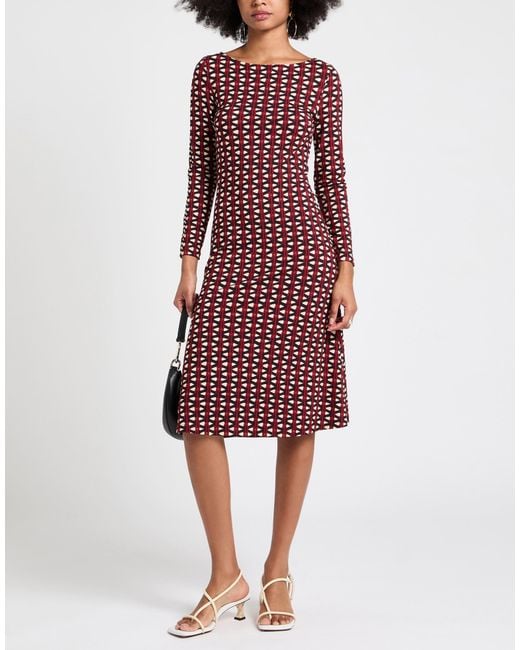 Siyu Red Midi-Kleid
