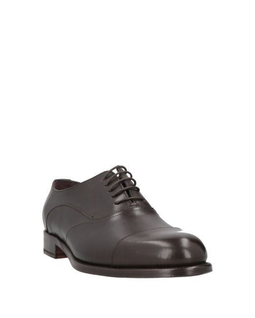 Calpierre Brown Lace-Up Shoes for men