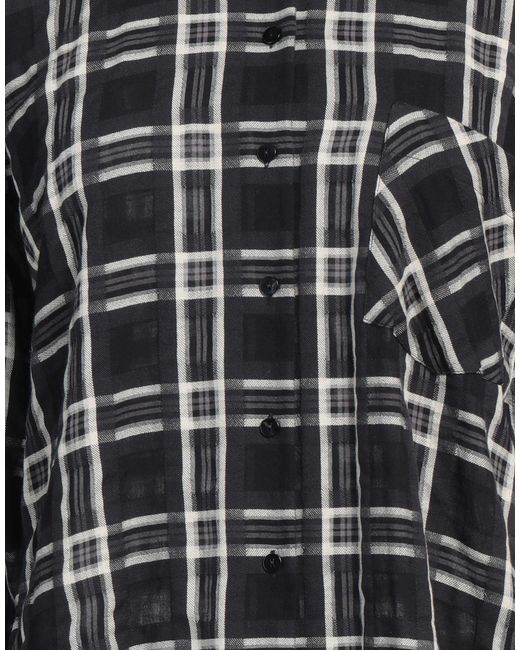 Xacus Black Shirt Cotton, Wool, Elastane