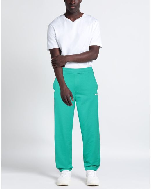 MSGM Green Trouser for men