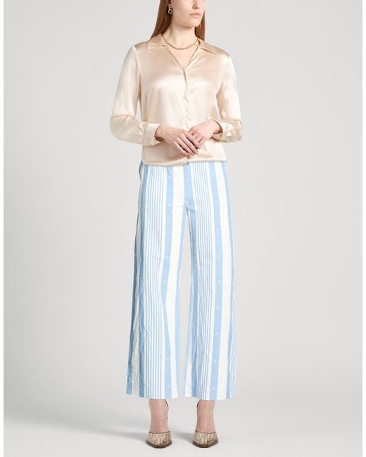 Givenchy Blue Pants Cotton, Linen