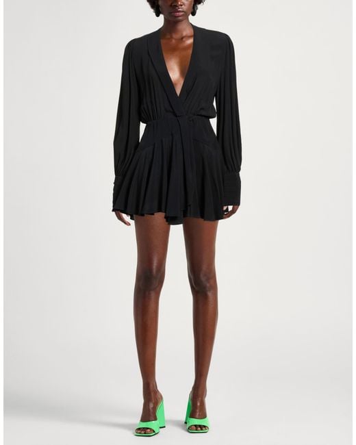 Pinko Black Mini Dress Acetate, Silk